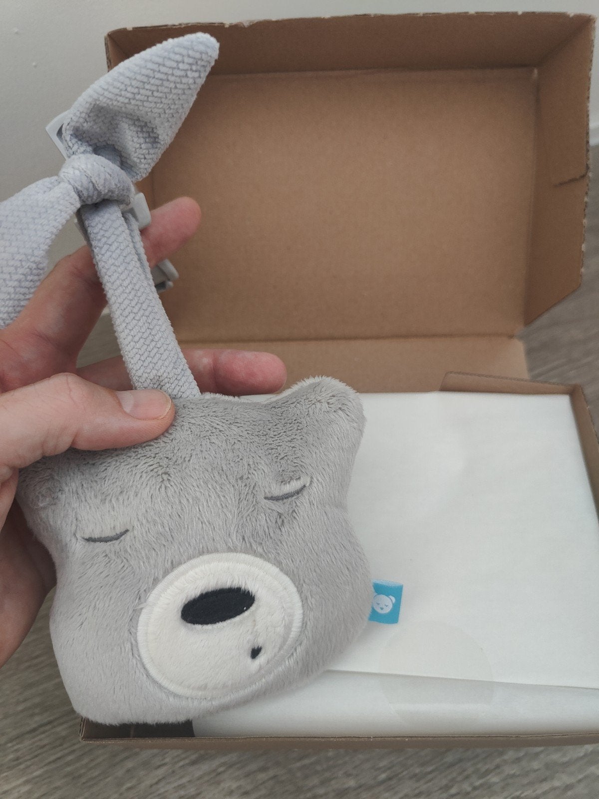 Schattige grijze myHummy teddybeer met white noise, Ophalen of Verzenden, Zo goed als nieuw, Overige typen, Met geluid