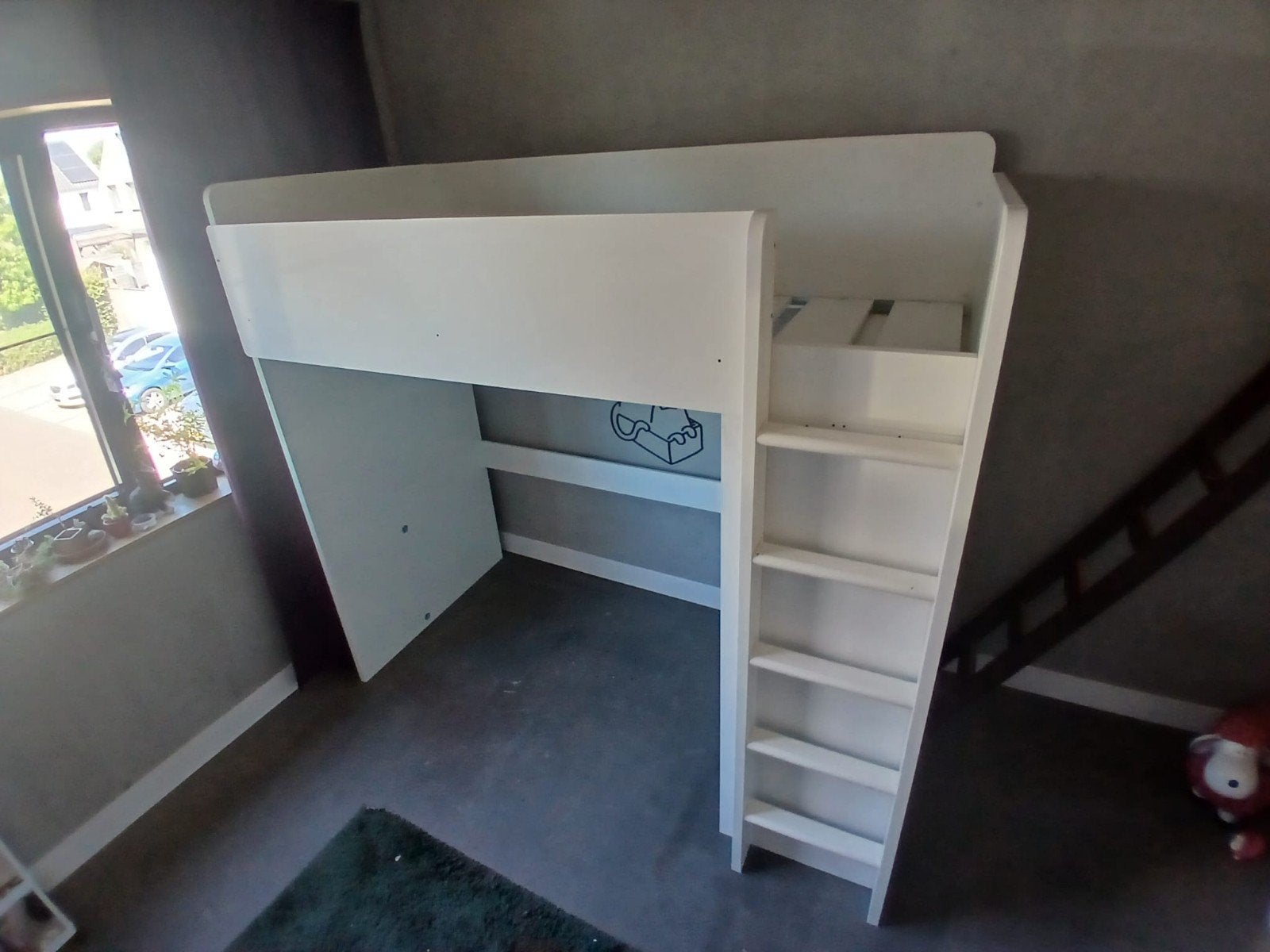 IKEA stapelbed wit, Kinderen en Baby's, Kinderkamer | Stapelbedden en Hoogslapers, Ophalen, Gebruikt, Stapelbed