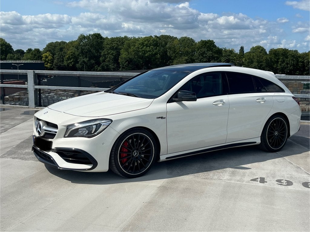 Mercedes-Benz CLA 2.0 Cla45 AMG 4M 7G-DCT 2017 Wit, Auto's, Automaat, CLA, 4 cilinders, Wit