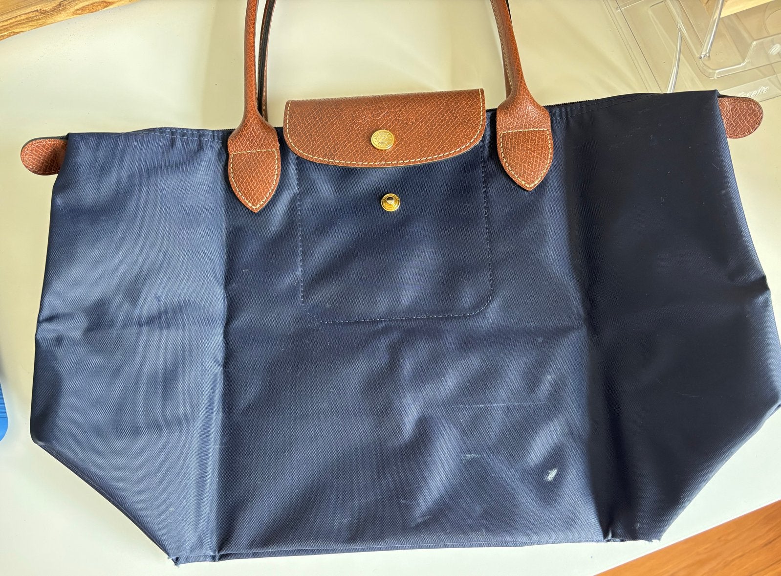 Longchamp handtas, Ophalen of Verzenden, Gebruikt, Blauw, Handtas