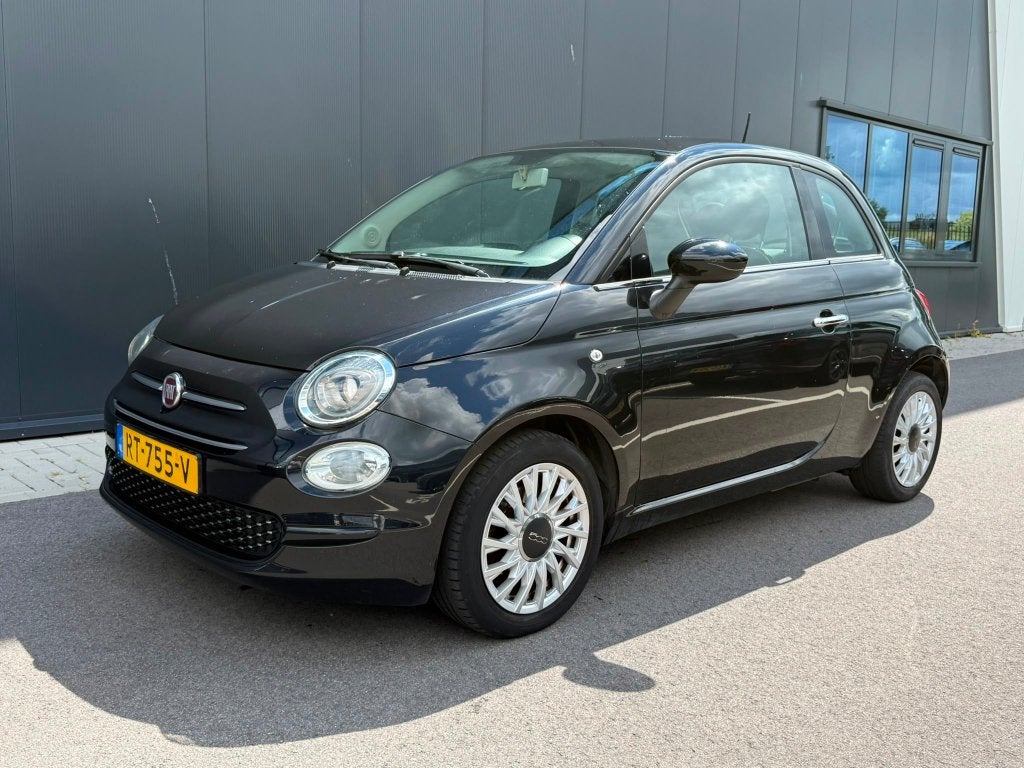 Fiat 500 Twinair Turbo 80pk 2018 Zwart, 31 €/maand, Parkeersensor, Origineel Nederlands, Handgeschakeld