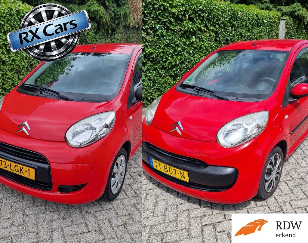 ❗2x Citroën C1 1.0 3-DRS 2010 Rood NAP✅ AIRCO✅❗, Auto's, Voorwielaandrijving, Dealer onderhouden, Stof, 4 stoelen