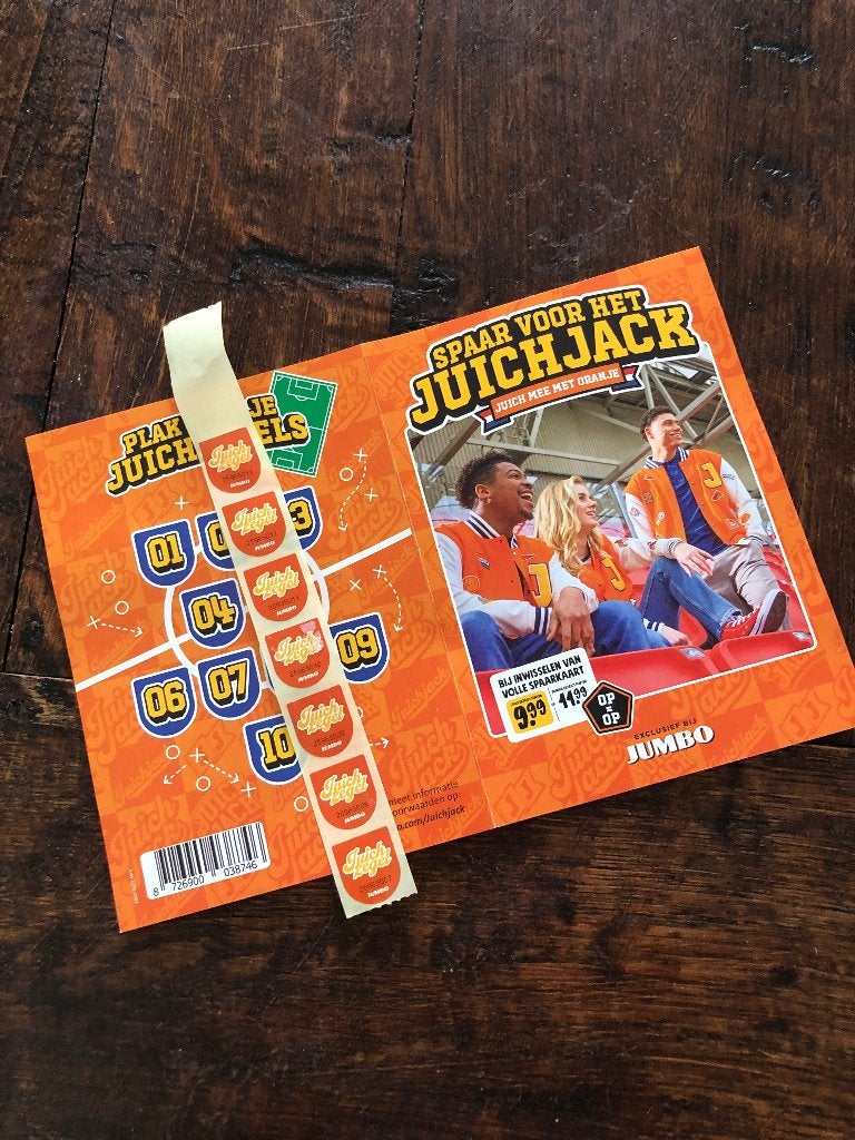 7 Jumbo WK juichzegels voor juichjack, Jumbo, Ophalen of Verzenden