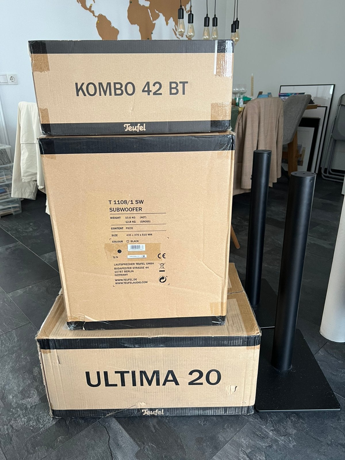 Teufel Ultima Kombo 20 set incl. subwoofer en statieven, Ophalen, Zo goed als nieuw, Overige merken