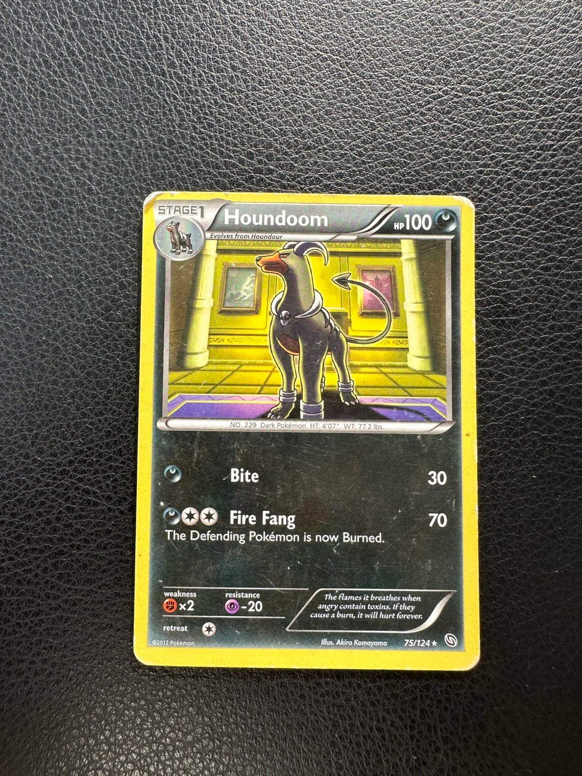 Houndoom pokemonkaart, Ophalen of Verzenden, Gebruikt, Losse kaart, Foil