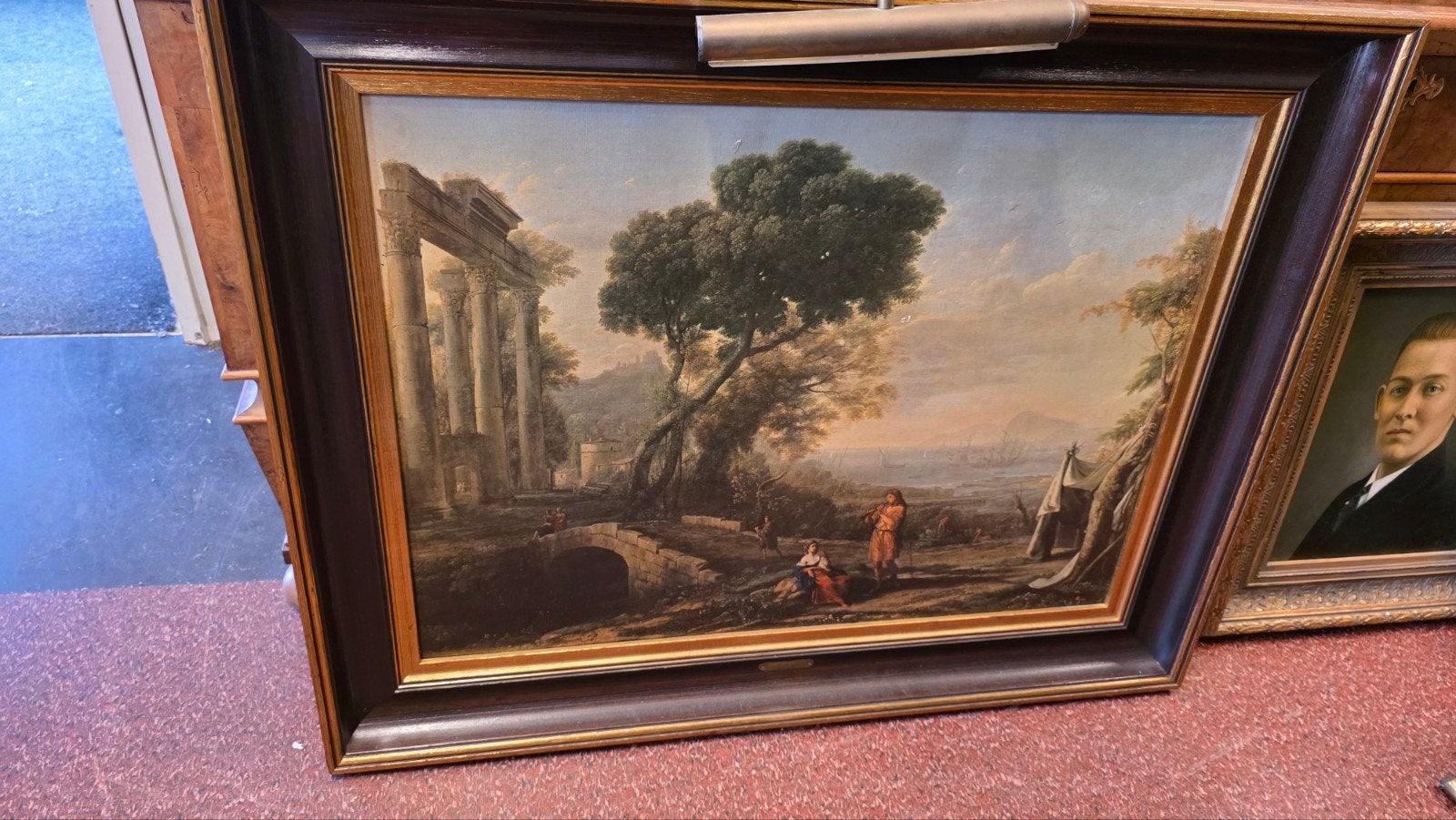 Groot antiek schilderij