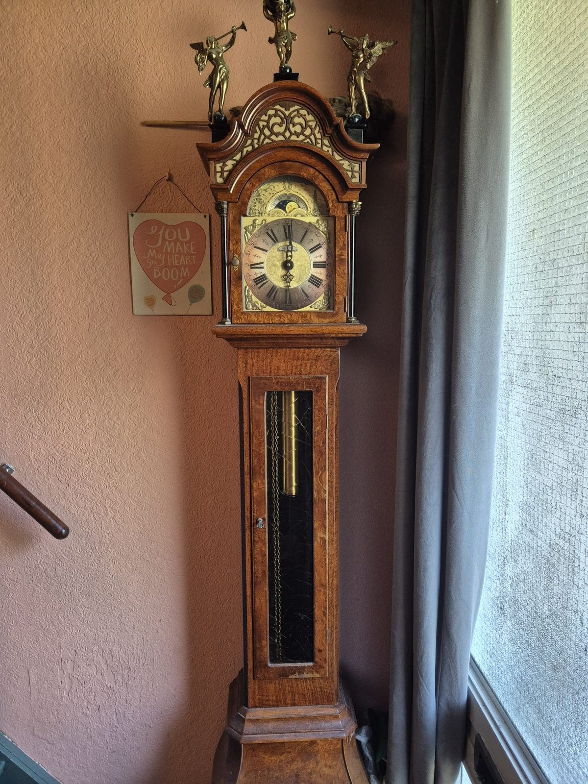 Warmink staande klok met Big Ben-slag - mechanisch-, Antiek en Kunst, Antiek | Klokken, Ophalen