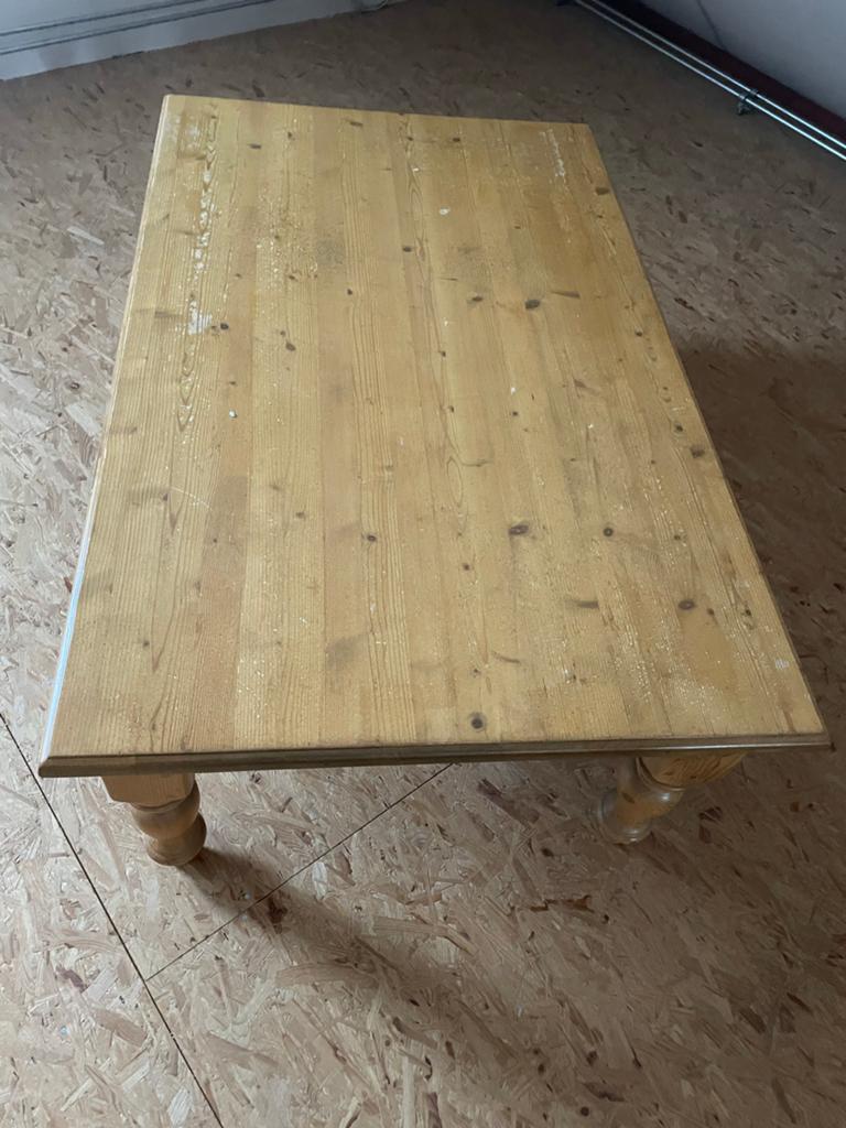 Massief houten eettafel met lades, Ophalen