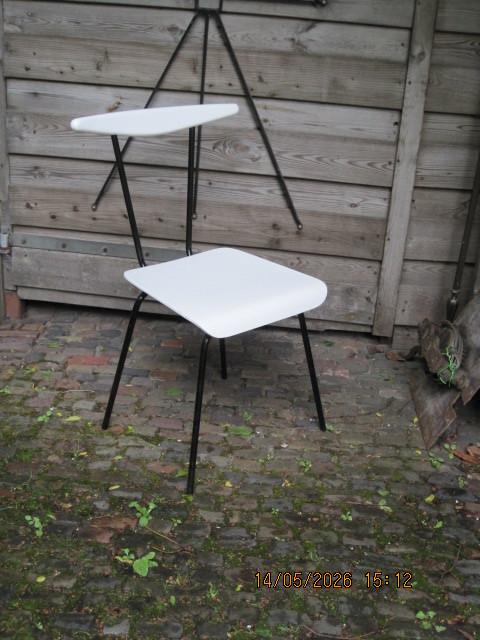 auping wim rietveld stoel vintage design (390), Ophalen, Wit, Eén, Hout