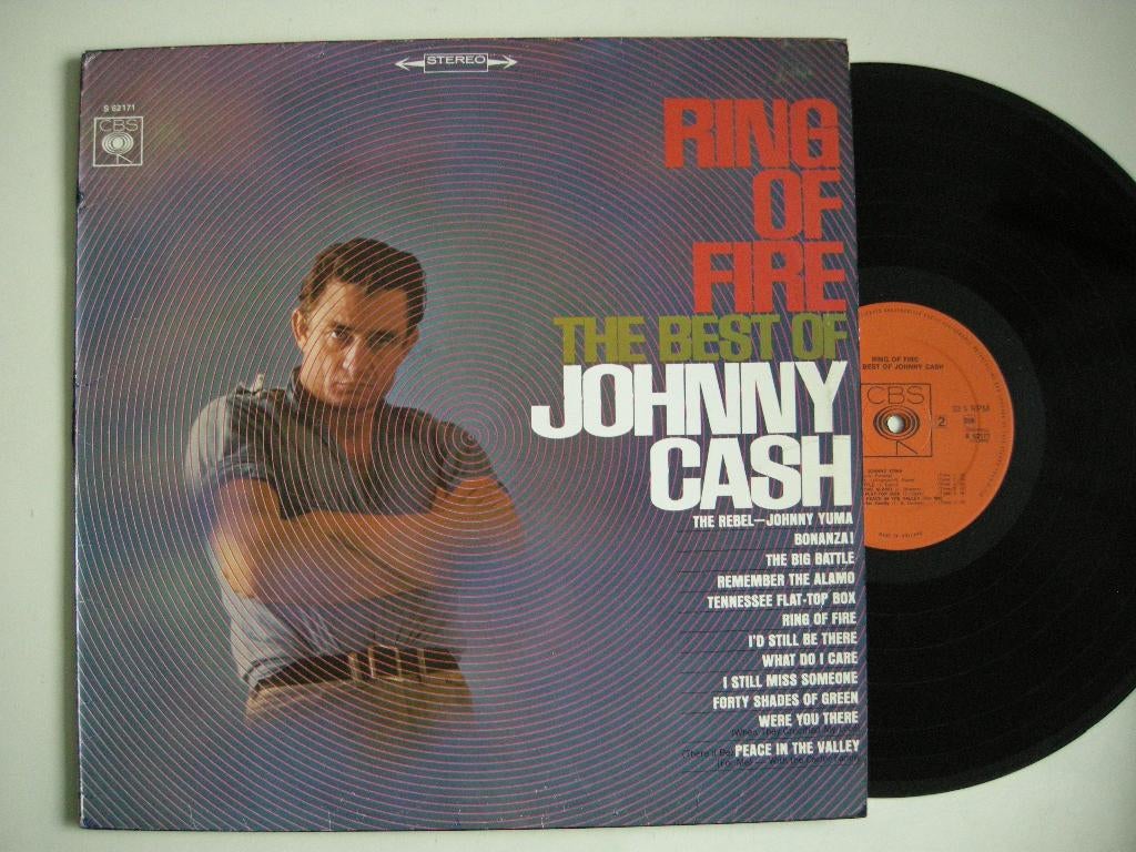 Johnny Cash Ring Of Fire - LP vinyl zgan, Ophalen, Zo goed als nieuw, 12 inch