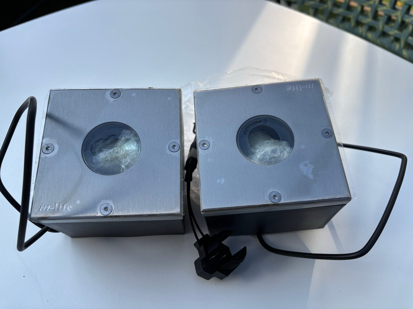 In-Lite FLH-001 Grondspot Set van 2 met box- Nieuw, Nieuw, Ophalen of Verzenden, Rvs, Vloerlamp