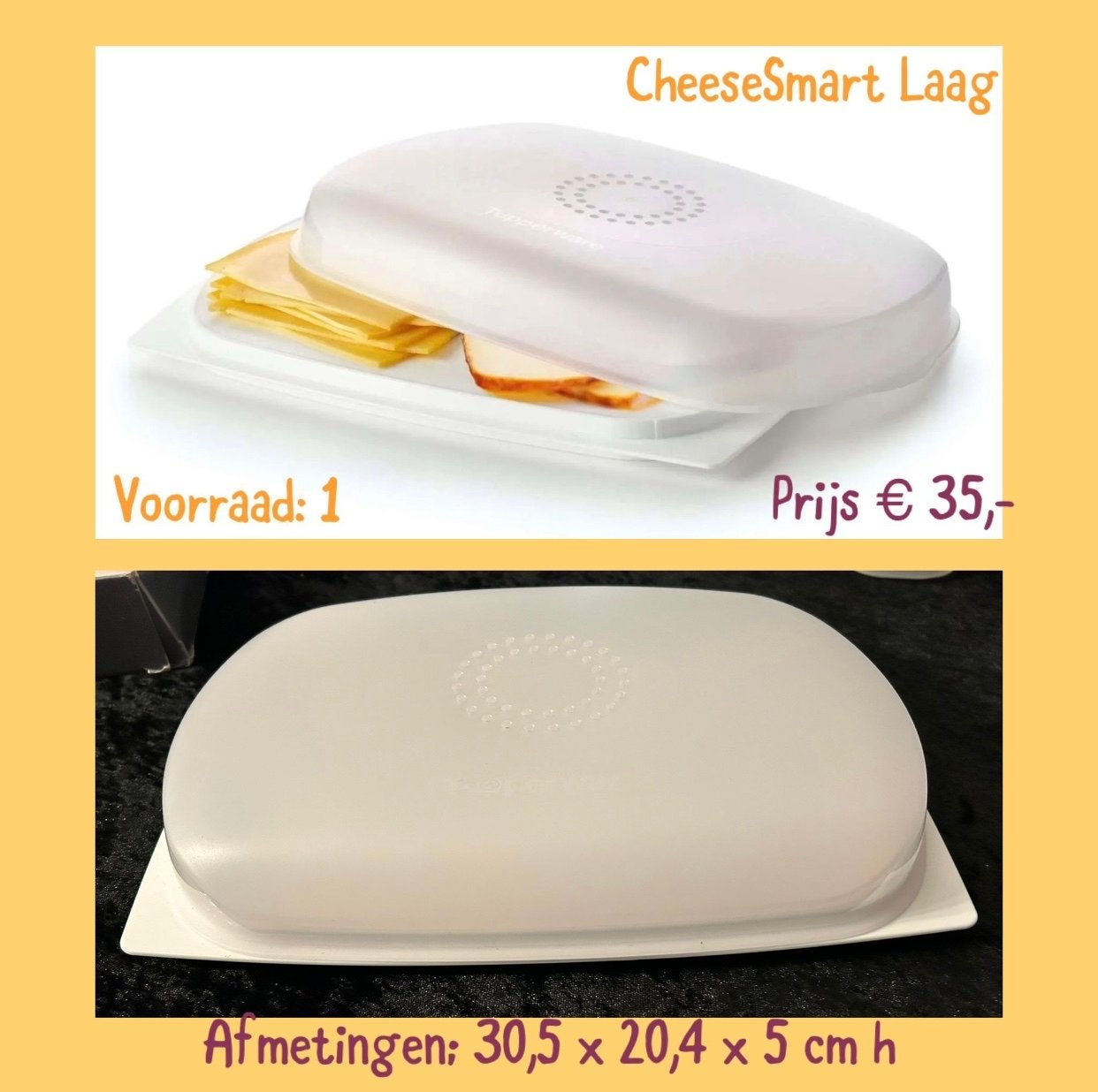 Tupperware CheeseSmart incl verz- Splinternieuwe Kaasdoos, Huis en Inrichting, Keuken | Tupperware, Nieuw, Bus of Trommel, Wit