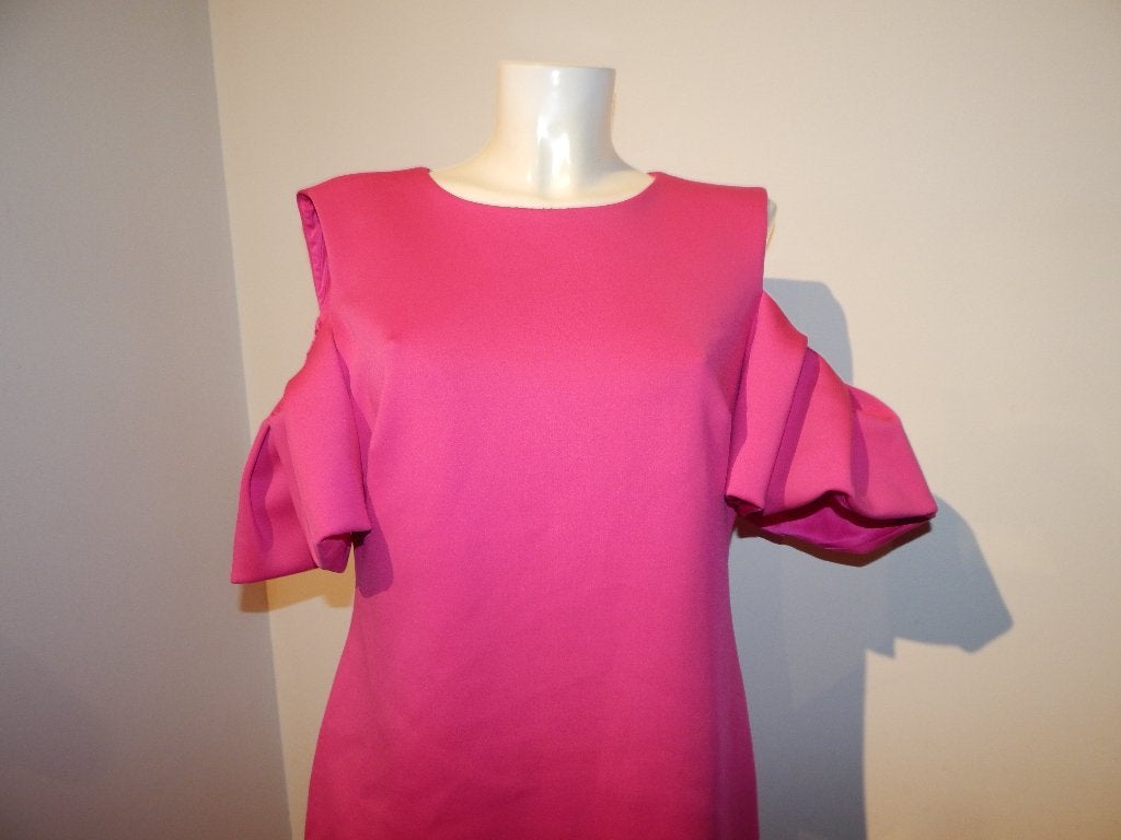 Ted Baker beeldschone jurk roze band roes om de arm 5/44, Maat 42/44 (L), Ophalen of Verzenden, Zo goed als nieuw, Roze