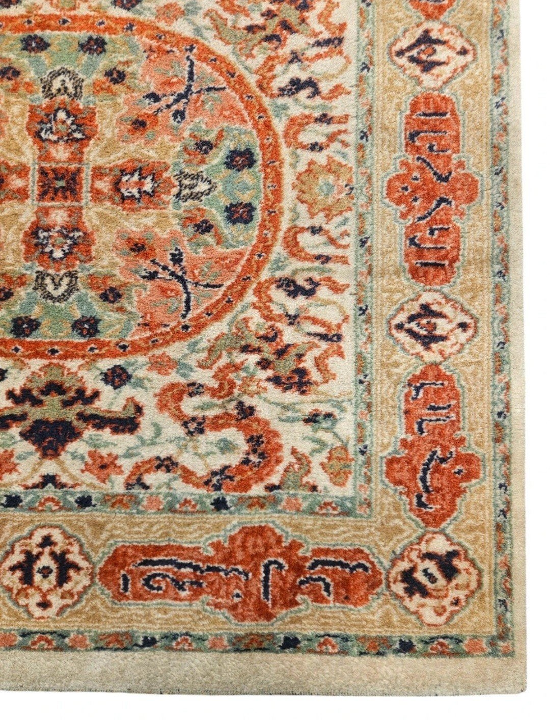 Vintage oosters wol vloerkleed loper floral 91x348cm, Gebruikt, Geel, 200 cm of meer, Www.hypepopup.nl