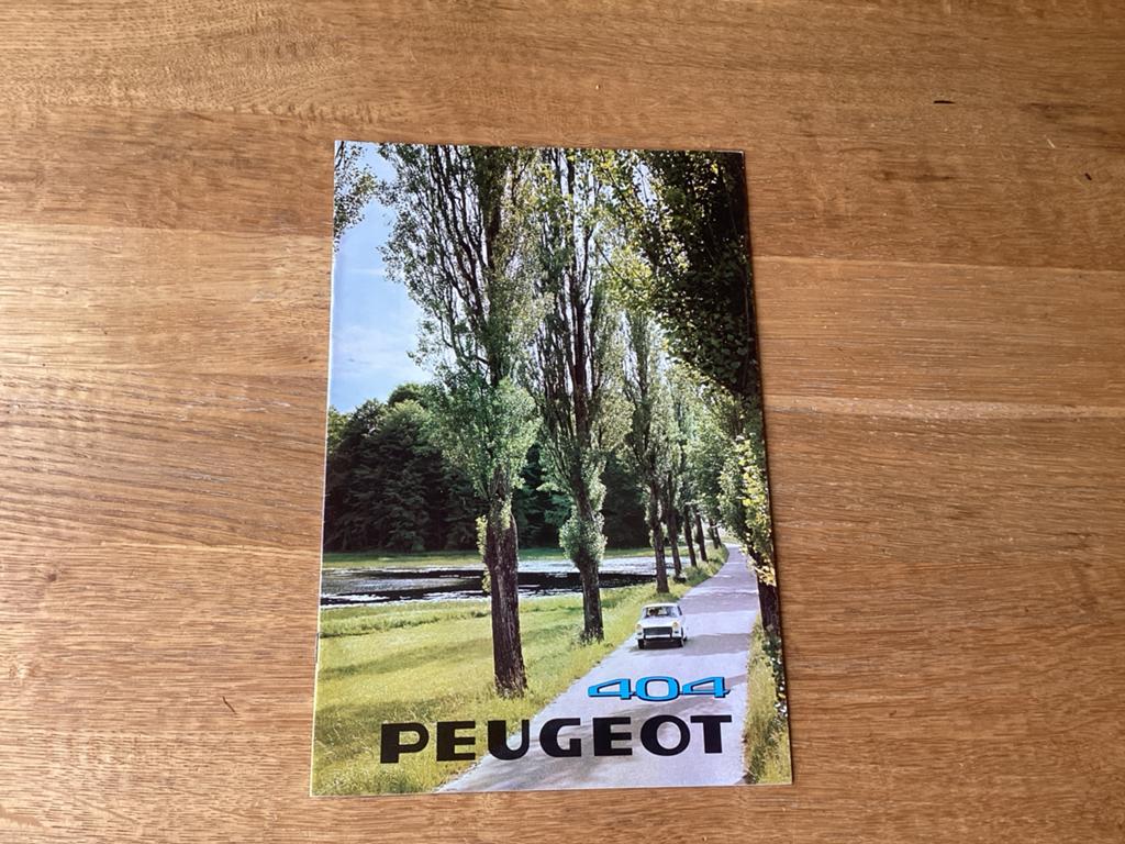 Peugeot 404 Brochure - Origineel uit 1968, Ophalen of Verzenden, Zo goed als nieuw, Peugeot
