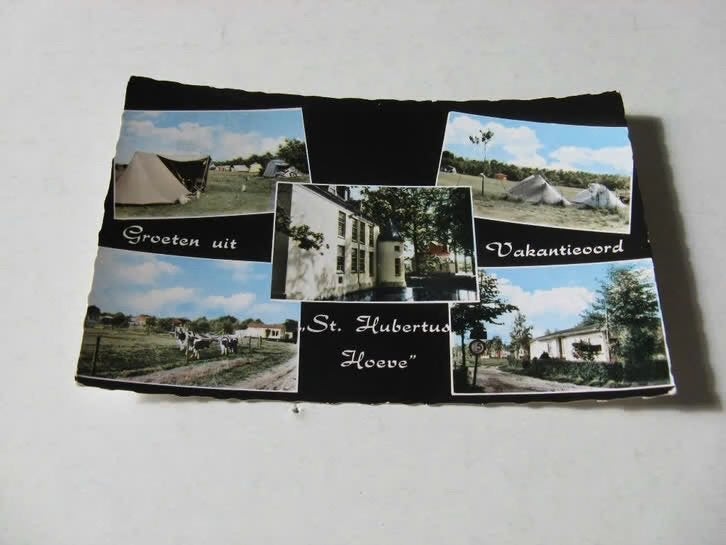 Groeten uit St.Hubertus Hoeve Vakantieoord. 5 luik, Ophalen of Verzenden, 1940 tot 1960, Gelopen, Noord-Brabant