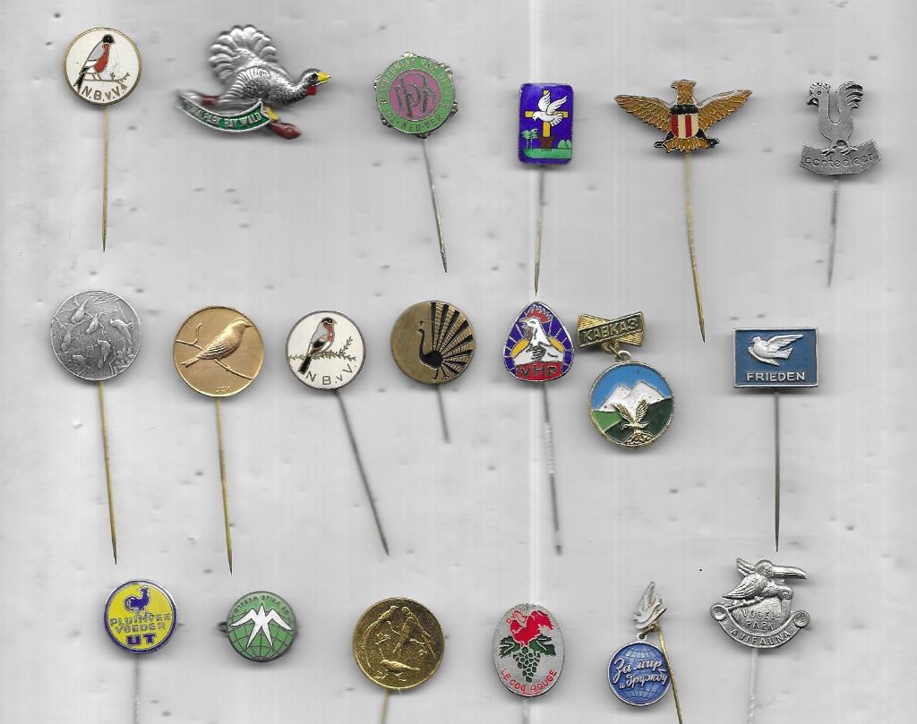 19 VOGEL DIEREN SPELDEN VERSCHILLENDE OOK LOS TE KOOP, Ophalen of Verzenden, Zo goed als nieuw, Dier of Natuur, Speldje of Pin