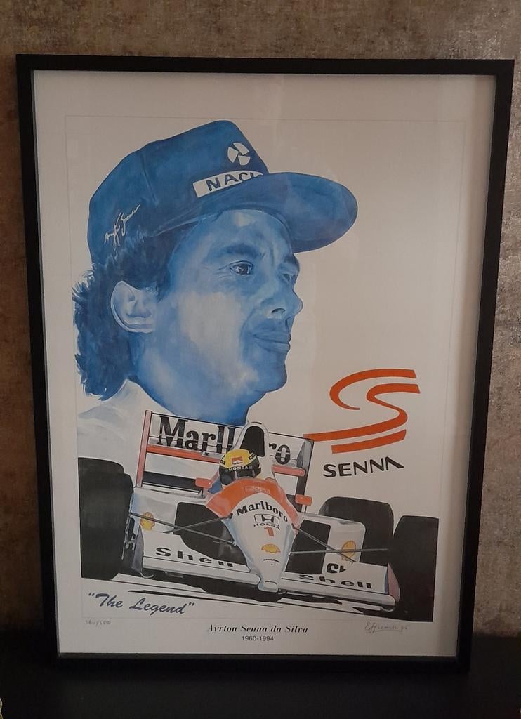 Ayrton Senna 'The Legend' Limited Edition litho (361/500), Ophalen of Verzenden