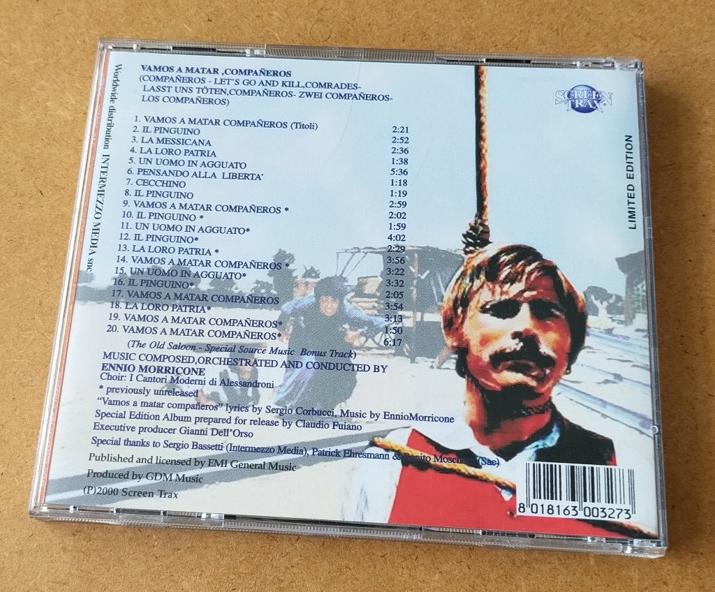 Vamos A Matar Companeros Soundtrack CD Ennio Morricone, Soundtrack, Ophalen of Verzenden, Zo goed als nieuw