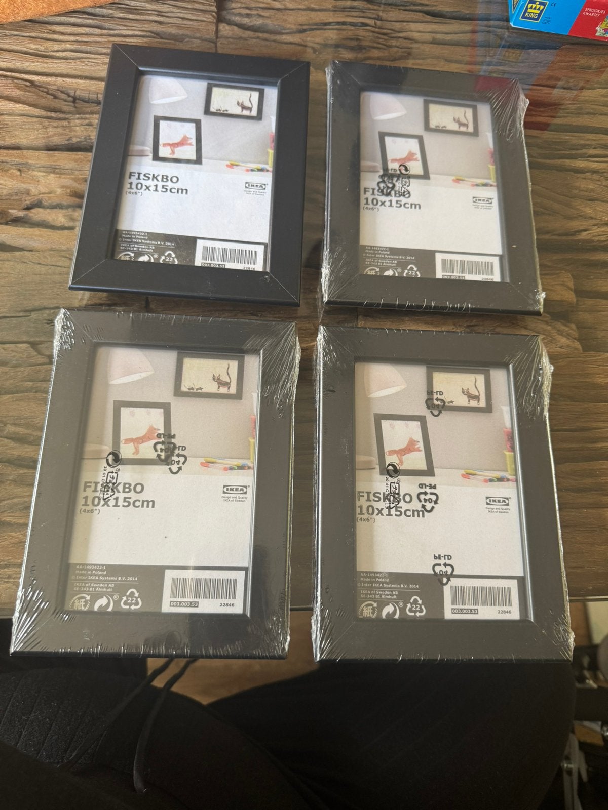 4 Ikea fotolijstjes Nieuw, Hout, Nieuw, Standaard fotolijst, Ophalen of Verzenden