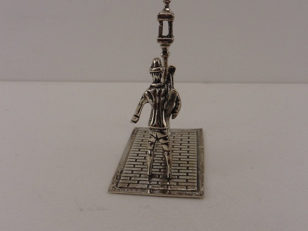 Zilveren miniatuur lantaarnaansteker                    Z248, Ophalen of Verzenden, Zilver