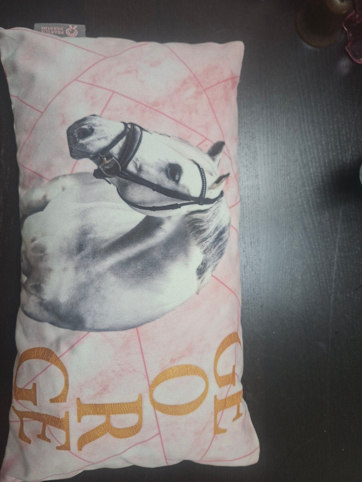 Paarden Praat TV kussen - Roze met Paardenprint en George, Overige merken, Met print, Ophalen of Verzenden, Zo goed als nieuw