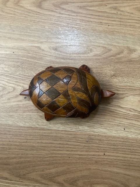 schildpad van hout 16X9X5 CM, Ophalen of Verzenden, Zo goed als nieuw, Dier