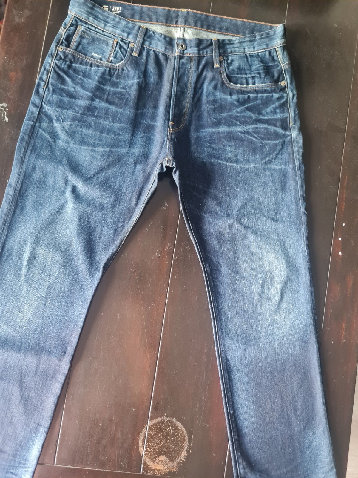 ZGAN CLASSIC G STAR RAW 3301 LOOSE STRAIGHT JEANS SIZE38/32, G-Star Raw, Blauw, Ophalen of Verzenden, Zo goed als nieuw