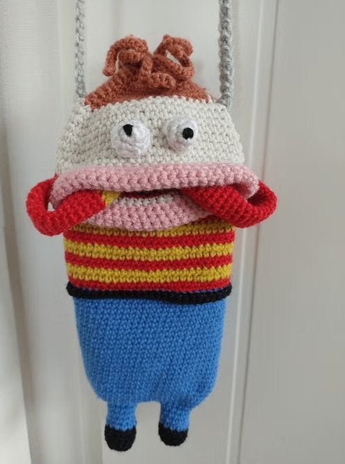 Telefoontas schoudertas mannetje met grote mond, Ophalen of Verzenden, Nieuw