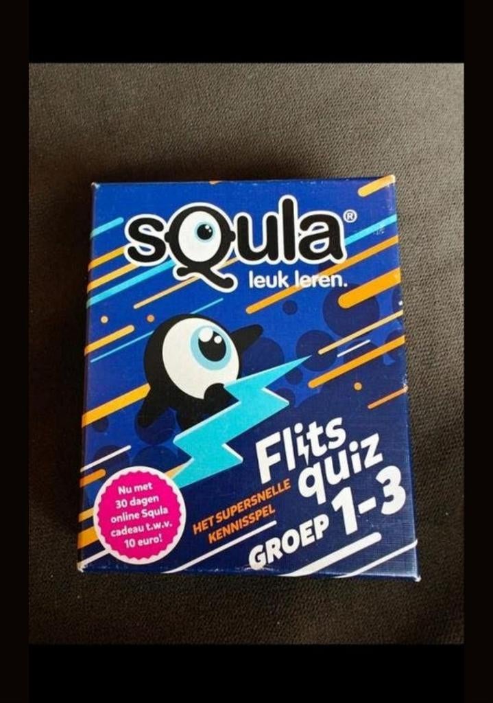 Squla Flits Quiz Groep 1-3 - Het Supersnelle Kennisspel, Ophalen of Verzenden, Minder dan 500 stukjes, Zo goed als nieuw, Overige typen