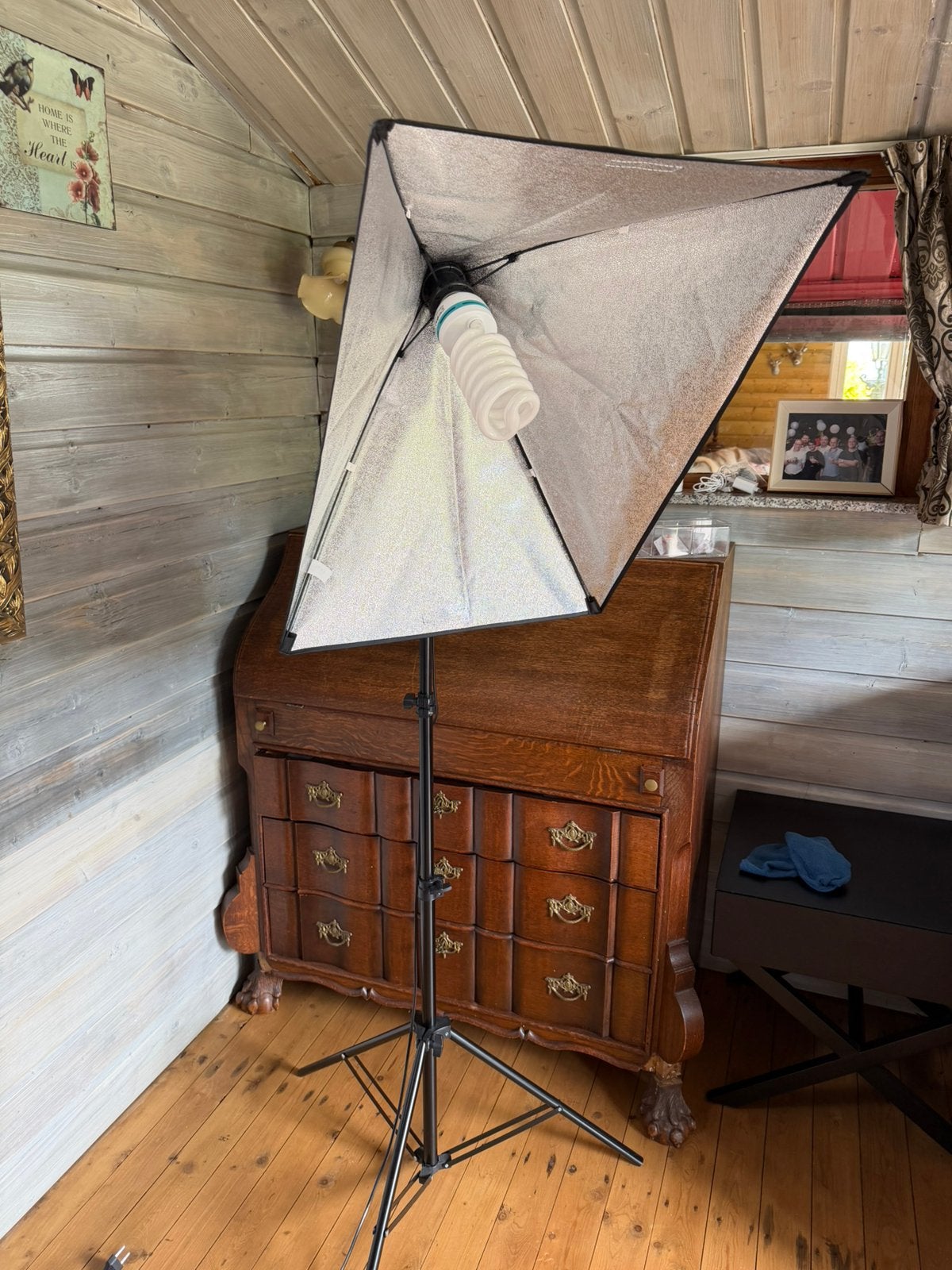 Intey softbox daglichtlamp met statief–135W fotografie/salon, Ophalen, Gebruikt, Lamp of Flitsset