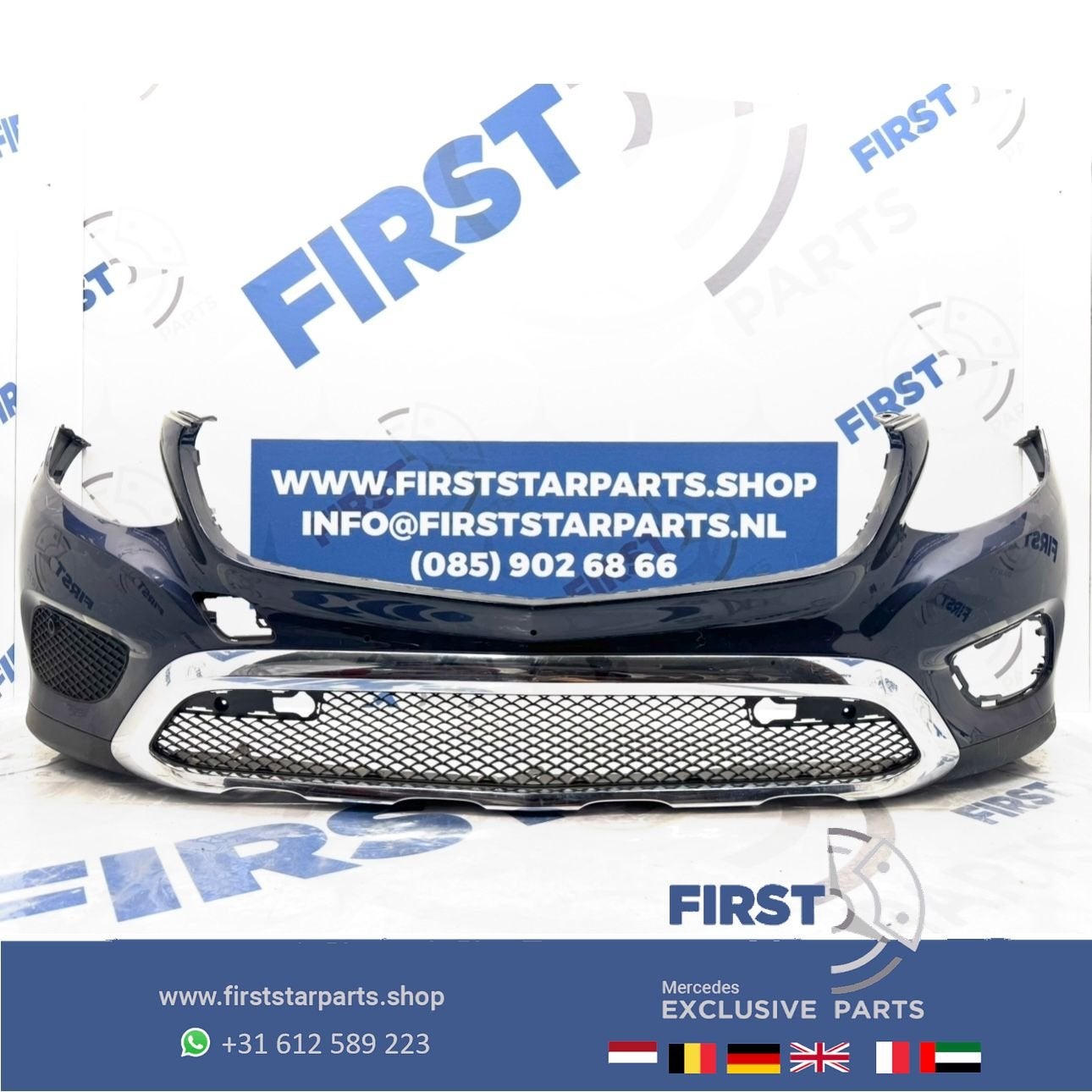 W253 VOORBUMPER ZWART WIT GRIJS GLC PRE-FACELIFT BUMPER orig, Gebruikt, -, Voor, Ophalen of Verzenden