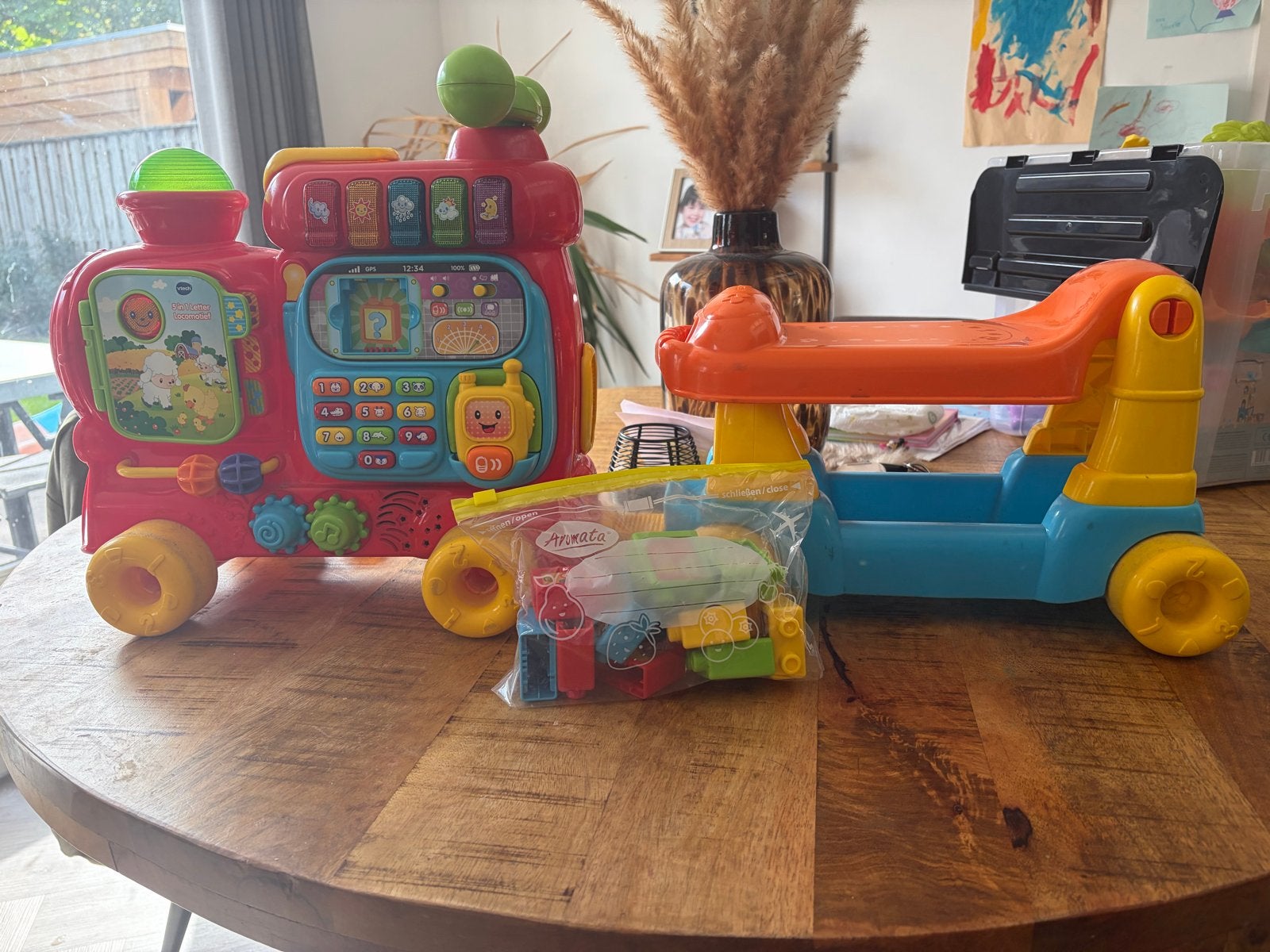 Vtech 5-in-1 Locomotief met Blokken - Compleet, Ophalen, Gebruikt, Overige typen, Met licht