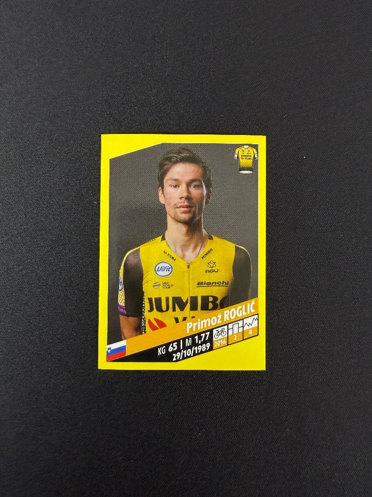 Primoz Roglic Panini Tour de France 2019 Sticker Jumbo Visma, Verzenden, Zo goed als nieuw, Overige sporten, Poster, Plaatje of Sticker