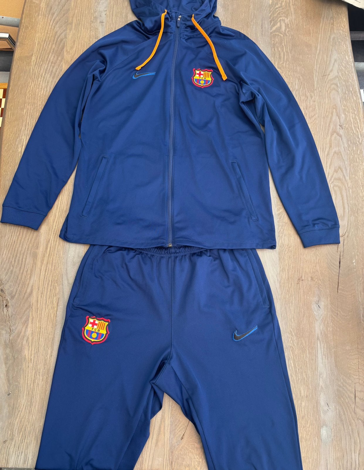 Trainingspak FC Barcelona, Nike, Ophalen of Verzenden, Zo goed als nieuw, Blauw, Voetbal