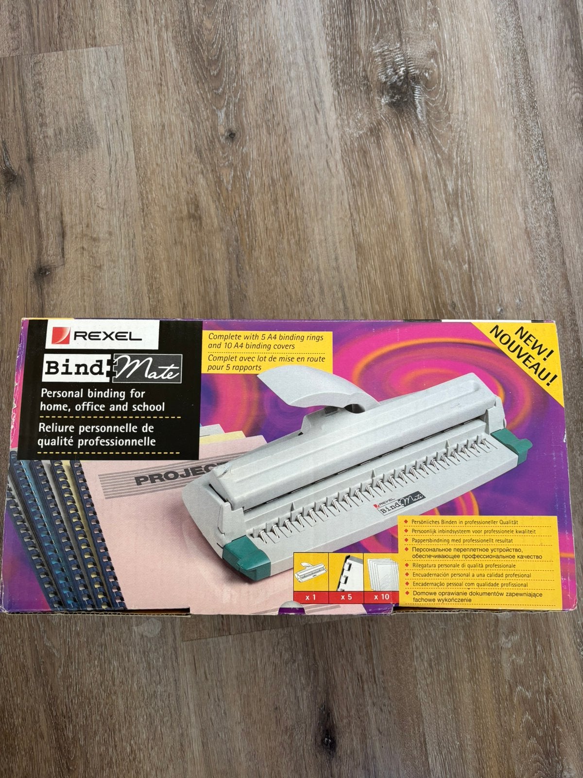 Rexel inbind apparaat incl doos met ringetje, Diversen, Schrijfwaren, Ophalen of Verzenden, Zo goed als nieuw