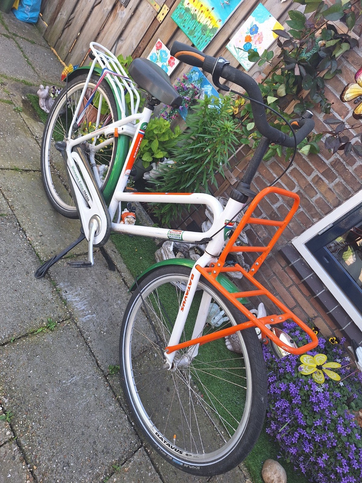 Batavus damesfiets met 3 versnellingen en terugtraprem, Ophalen