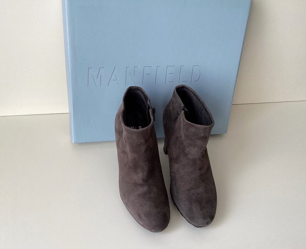 Nieuwe MANFIELD Suède Laarzen mt 36, Kleding | Dames, Schoenen, Ophalen, Bruin, Lage of Enkellaarzen, Nieuw