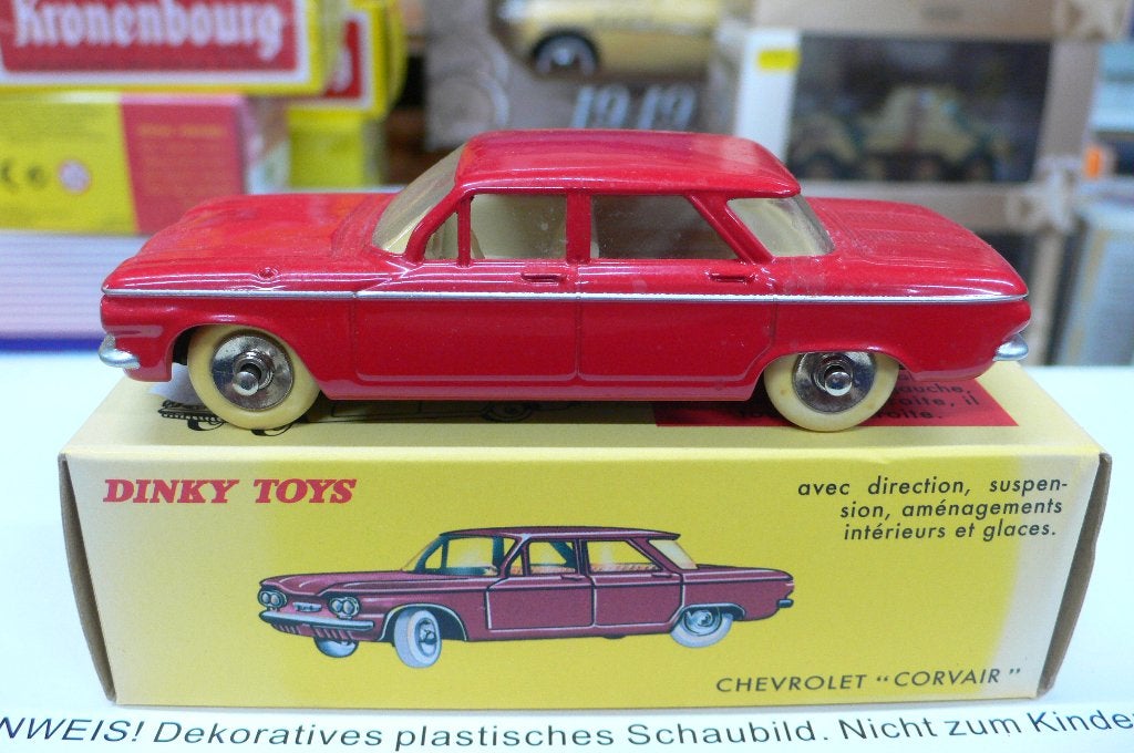 chevrolet corvair -dinky toys/atlas #552-doosje verkleurd!!!, Verzenden, Zo goed als nieuw, Auto, Dinky Toys