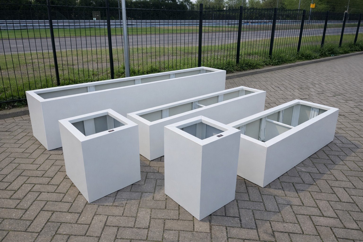 Plantenbak 60x60xH60 RAL 9010 Helderwit - Uitverkoop, Ophalen, Kunststof, Vierkant, Nieuw