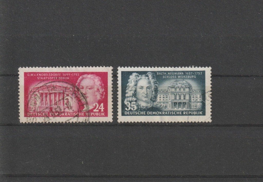 DDR 1953, Michel 382 t/m 383, Gestempeld., Ophalen of Verzenden, DDR, Gestempeld