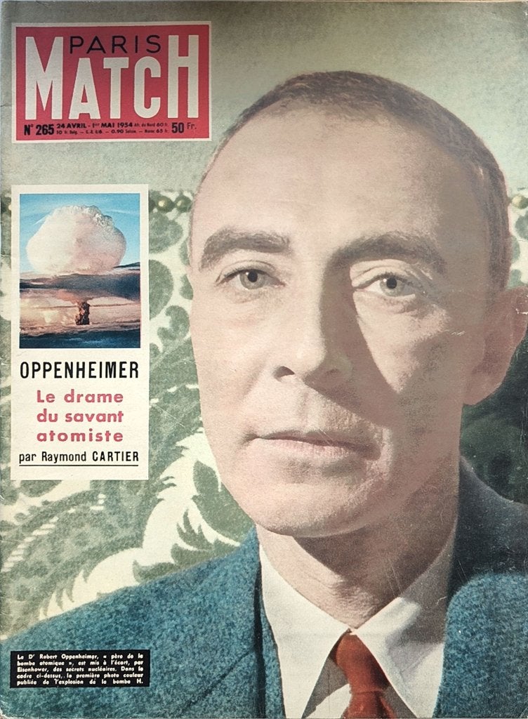 Paris Match 1954  Oppenheimer en atoombom verhaal zeer fraai, Ophalen of Verzenden