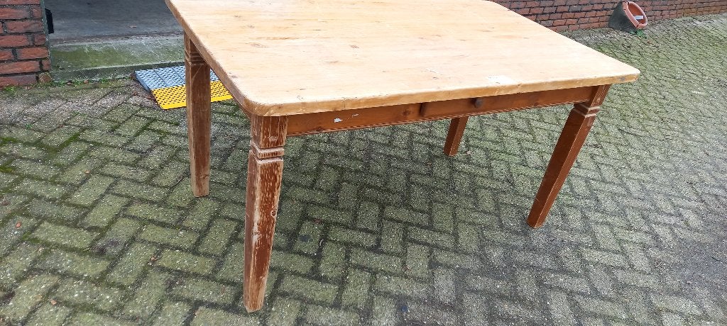 Grenen tafel, Ophalen, Gebruikt, 100 tot 150 cm, 50 tot 100 cm