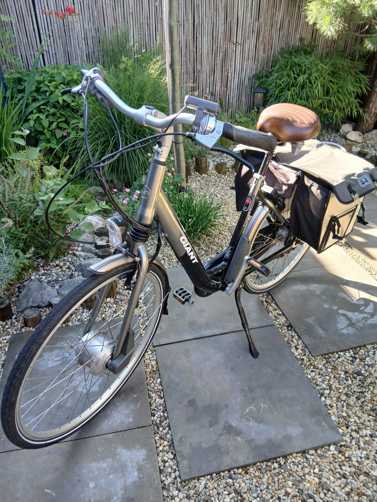 Giant Twist elektrische fiets met fietstassen, Fietsen en Brommers, Elektrische fietsen, Gebruikt, 51 tot 55 cm, 30 tot 50 km per accu