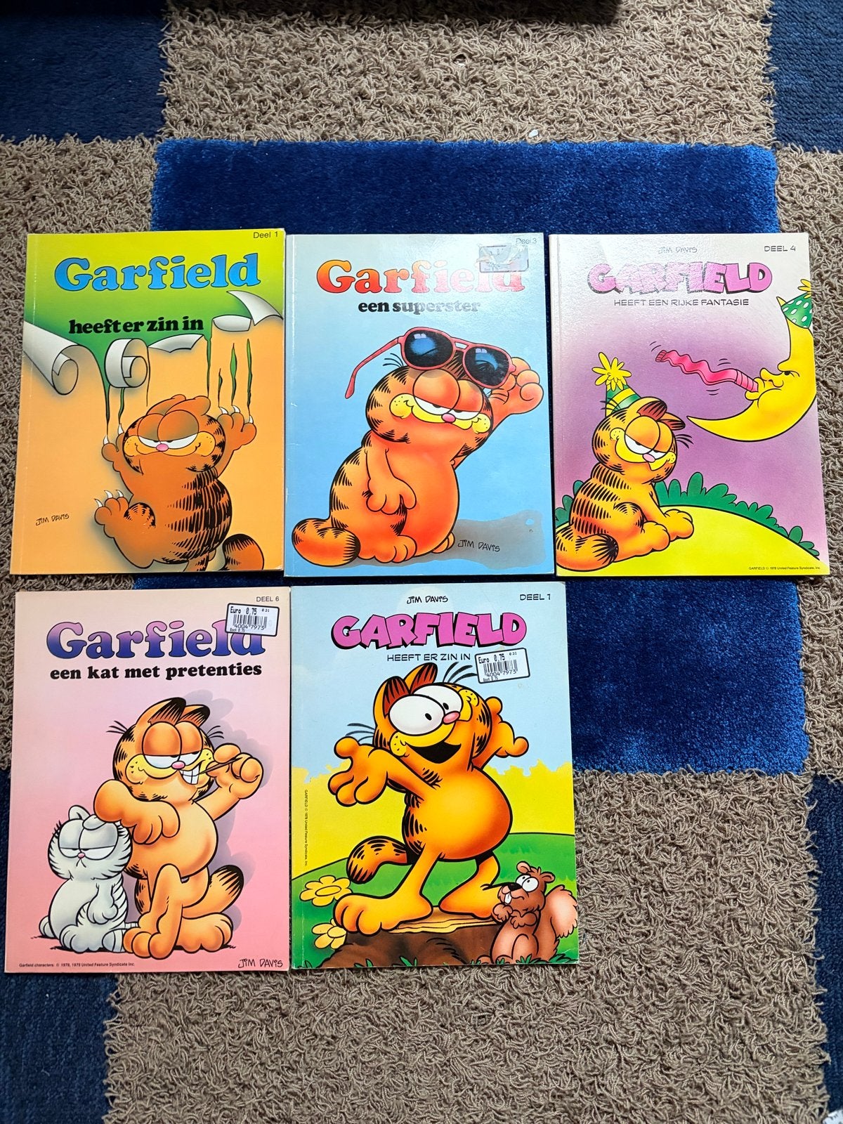Garfield stripboeken - 5 delen, Meerdere stripboeken, Ophalen of Verzenden, Gelezen
