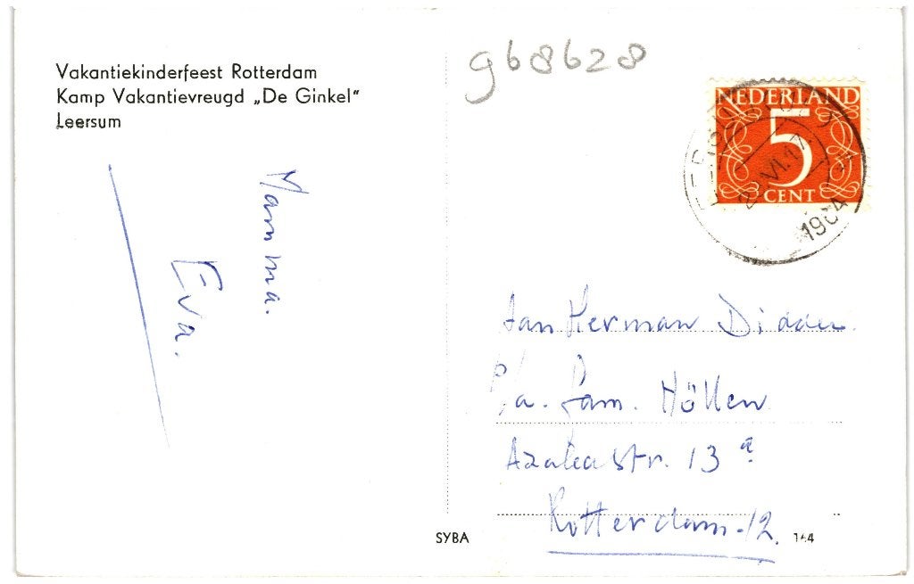 968628	Leersum	Utr 1964 Kamp Vakantievreugd De Ginkel, Ophalen of Verzenden, 1960 tot 1980, Gelopen, Utrecht
