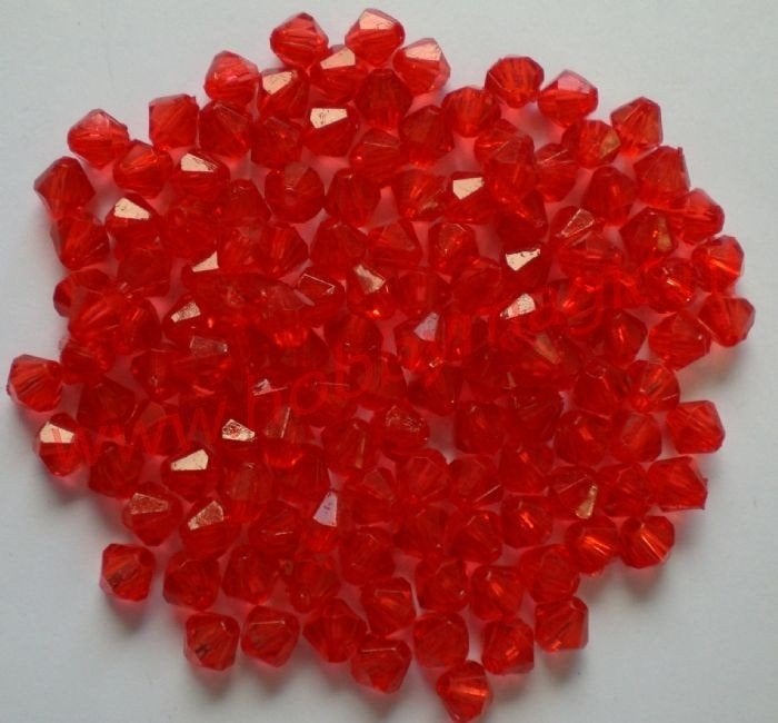 1000 Facet kralen 4mm rood, Patroon, -, Verzenden, -