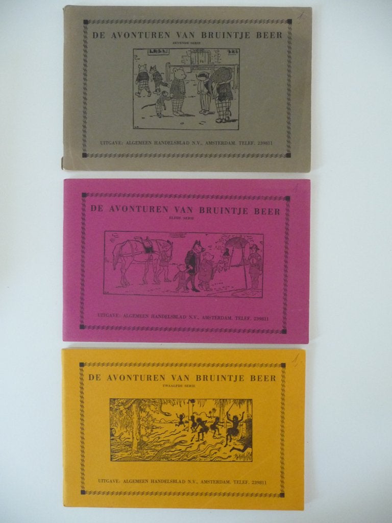 stripboek BRUINTJE BEER - ZEVENDE - ELFDE en TWAALFDE SERIE, Boeken, Meerdere stripboeken, Ophalen of Verzenden, Gelezen