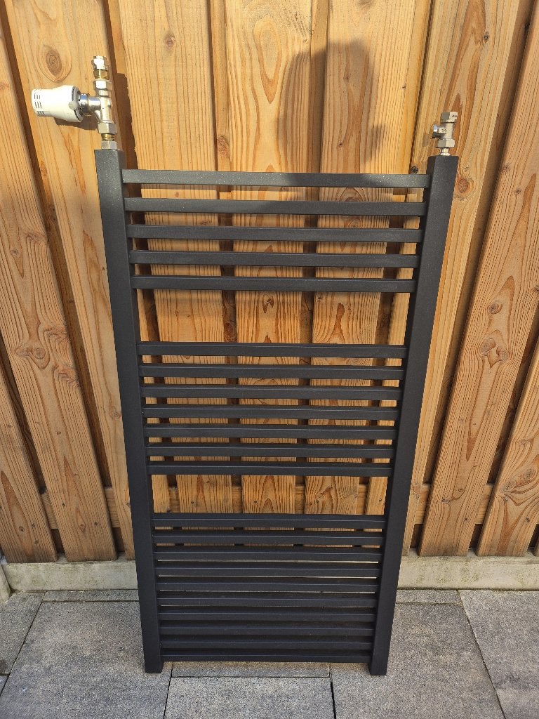 Radix Asbro Designradiator 120x60 cm – Grafiet Zwart 695W, Ophalen, Radiator, Zo goed als nieuw, 60 tot 150 cm