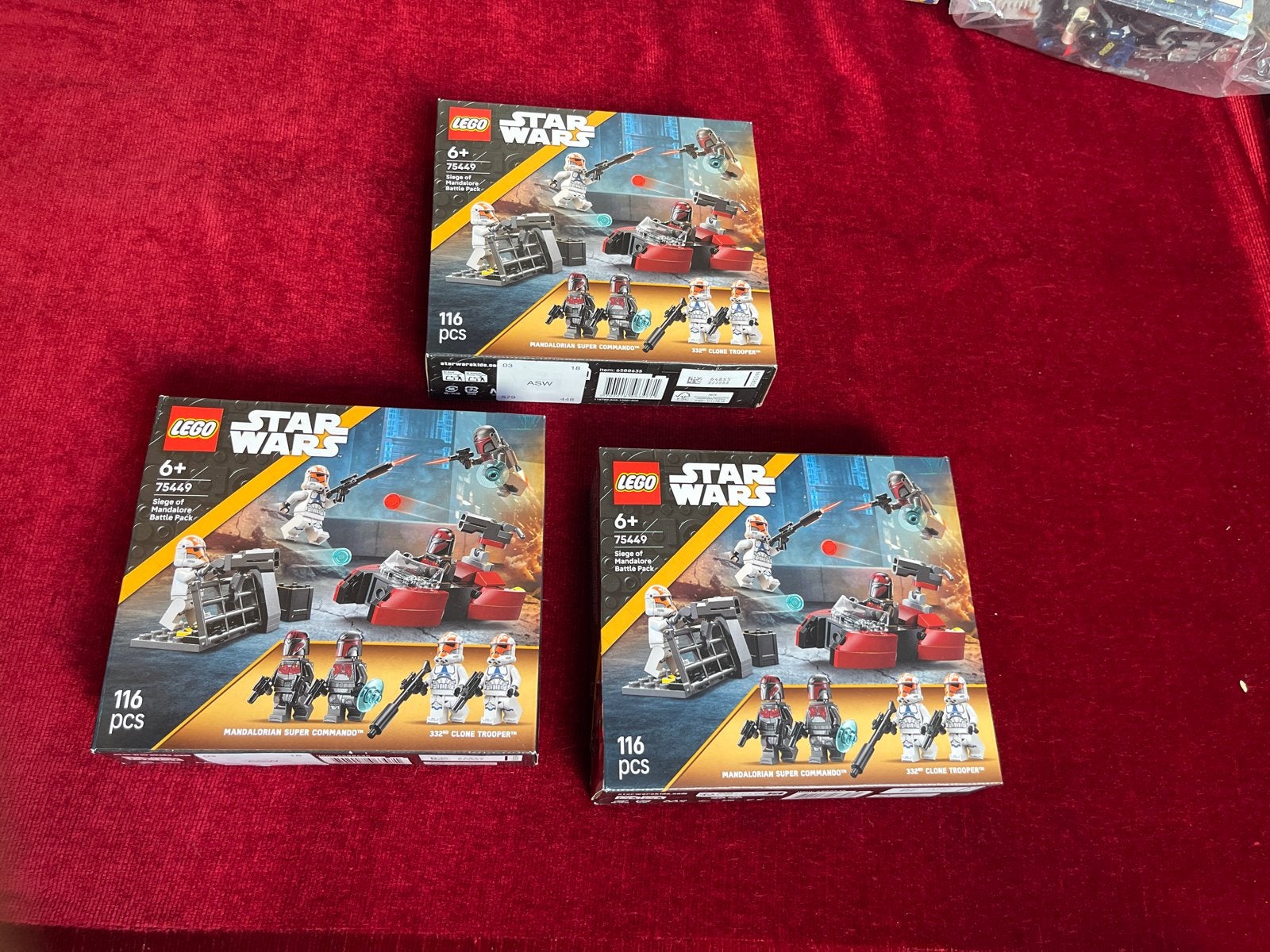 3x LEGO Star Wars 75449 Mandalorian Super Commando Battle Pa, Star Wars, Lego, Nieuw, Ophalen of Verzenden